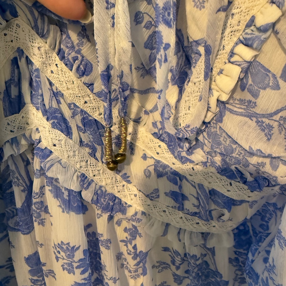 New Free People You're A Jewel Printed Maxi Dress Size Small - Picture 7 of 7